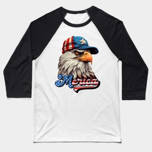 American Trucker Eagle Baseball T-Shirt